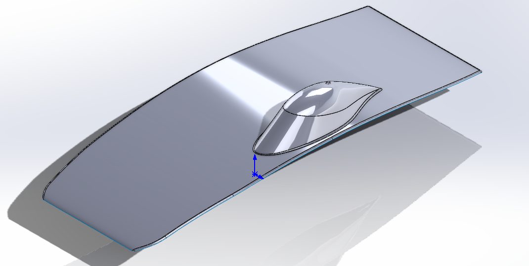 Full topshell plug for the next-generation aeroshell, with battery access panels and intake and exhaust openings.